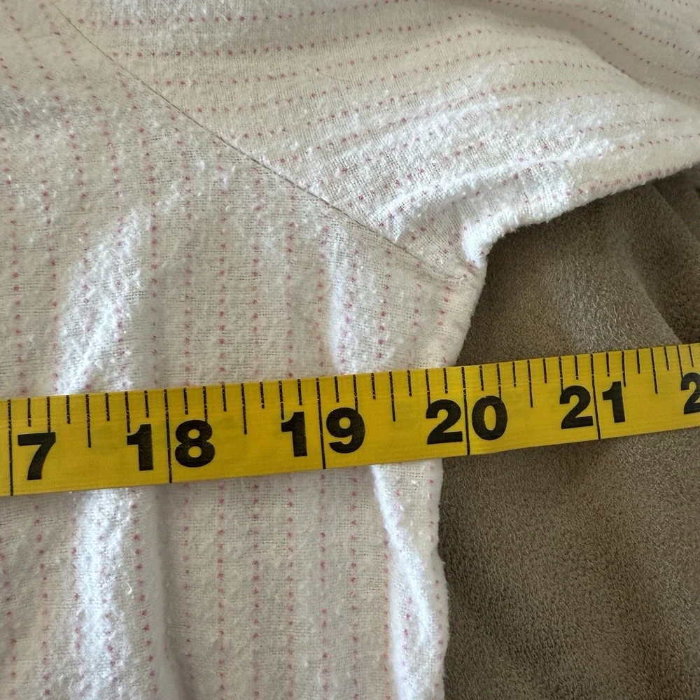 Vintage Grannycore M Nightgown Modest‎ Long Full Coverage White Pink